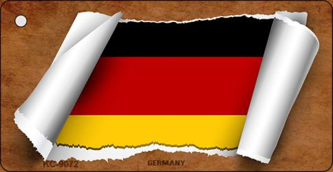 Germany Flag Scroll Novelty Aluminum Key Chain KC-9072