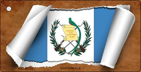 Guatemala Flag Scroll Novelty Aluminum Key Chain KC-9076