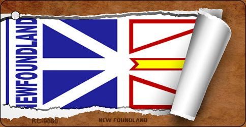 Newfoundland Flag Scroll Novelty Aluminum Key Chain KC-9080