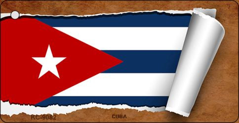 Cuba Flag Scroll Novelty Aluminum Key Chain KC-9082