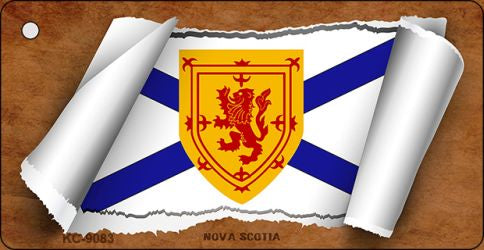 Nova Scotia Flag Scroll Novelty Aluminum Key Chain KC-9083