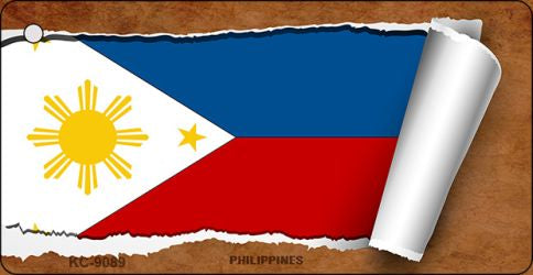 Philippines Flag Scroll Novelty Aluminum Key Chain KC-9089