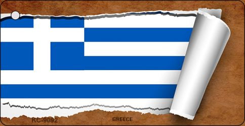 Greece Flag Scroll Novelty Aluminum Key Chain KC-9092