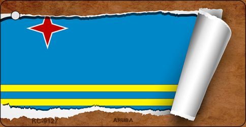 Aruba Flag Scroll Novelty Aluminum Key Chain KC-9127