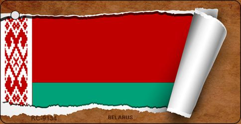 Belarus Flag Scroll Novelty Aluminum Key Chain KC-9134