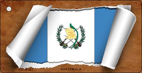 Guatemala Flag Scroll Novelty Aluminum Key Chain KC-9187