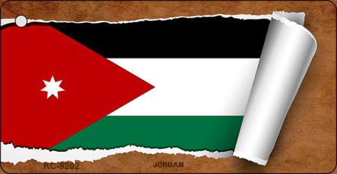 Jordan Flag Scroll Novelty Aluminum Key Chain KC-9202
