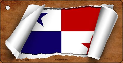 Panama Flag Scroll Novelty Aluminum Key Chain KC-9209