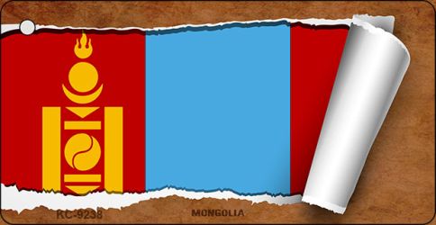 Mongolia Flag Scroll Novelty Aluminum Key Chain KC-9238