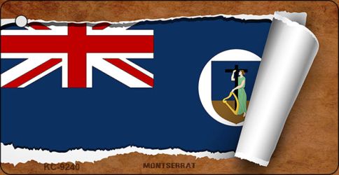 Montserrat Flag Scroll Novelty Aluminum Key Chain KC-9240