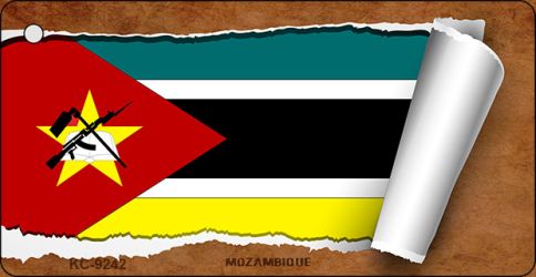 Mozambique Flag Scroll Novelty Aluminum Key Chain KC-9242