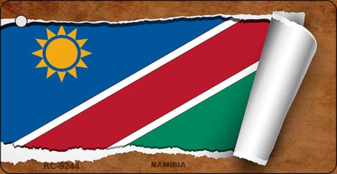 Namibia Flag Scroll Novelty Aluminum Key Chain KC-9244