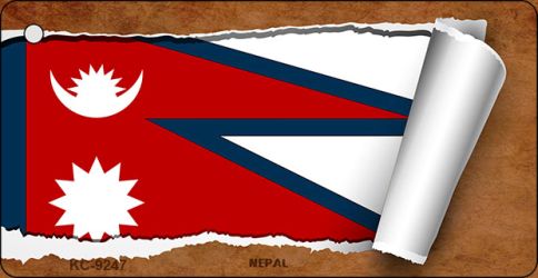 Nepal Flag Scroll Novelty Aluminum Key Chain KC-9247