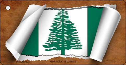 Norfolk Islands Flag Scroll Novelty Aluminum Key Chain KC-9253