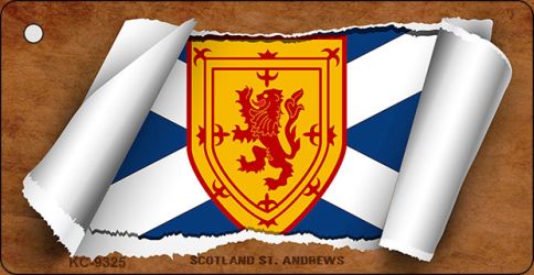 Scotland St. Andrews Flag Scroll Novelty Aluminum Key Chain KC-9325