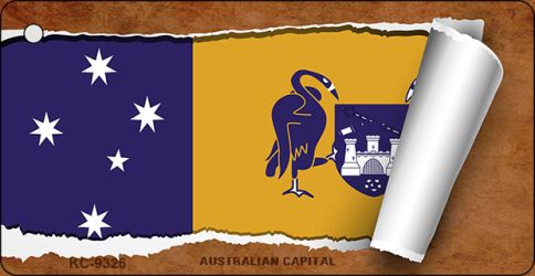 Australian Capital Flag Scroll Novelty Aluminum Key Chain KC-9326