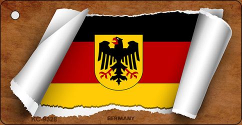 Germany Flag Scroll Novelty Aluminum Key Chain KC-9328