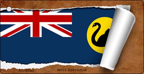 West Australia Flag Scroll Novelty Aluminum Key Chain KC-9334