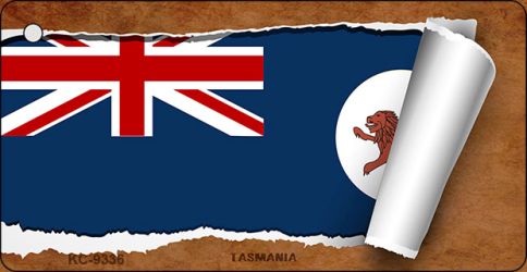 Tasmania Flag Scroll Novelty Aluminum Key Chain KC-9336