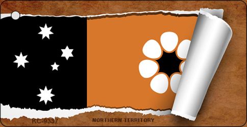 Northern Territory Flag Scroll Novelty Aluminum Key Chain KC-9337