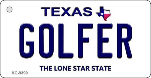 Golfer Texas Novelty Aluminum Key Chain KC-9390