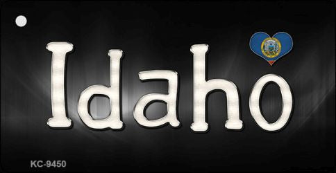 Idaho Flag Script Novelty Aluminum Key Chain KC-9450