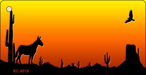 Donkey Blank Scenic Novelty Aluminum Key Chain KC-9519