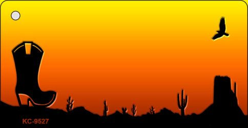 Boot Blank Scenic Novelty Aluminum Key Chain KC-9527