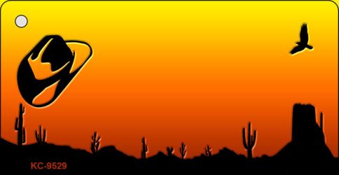 Cowboy Hat Blank Scenic Novelty Aluminum Key Chain KC-9529