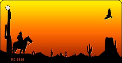 Cowboy Blank Scenic Novelty Aluminum Key Chain KC-9535