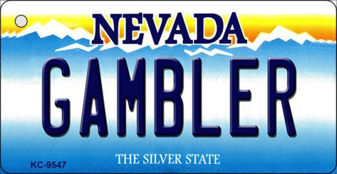 Gambler Nevada Novelty Aluminum Key Chain KC-9547