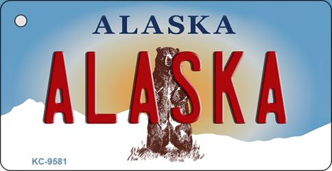 Alaska State Novelty Aluminum Key Chain KC-9581