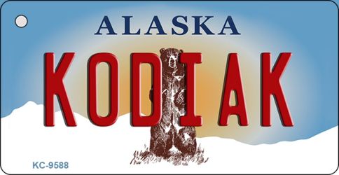 Kodiak Alaska State Novelty Aluminum Key Chain KC-9588