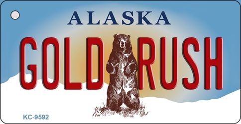 Gold Rush Alaska State Novelty Aluminum Key Chain KC-9592