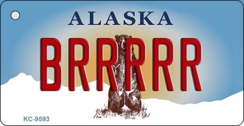 Brrrrr Alaska State Novelty Aluminum Key Chain KC-9593