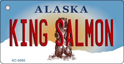 King Salmon Alaska State Novelty Aluminum Key Chain KC-9595