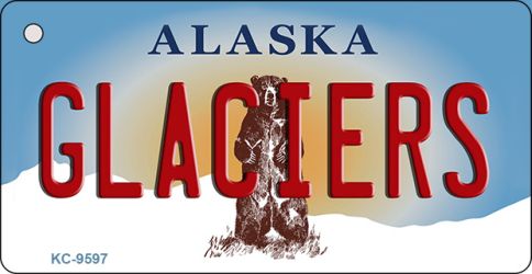 Glaciers Alaska State Novelty Aluminum Key Chain KC-9597