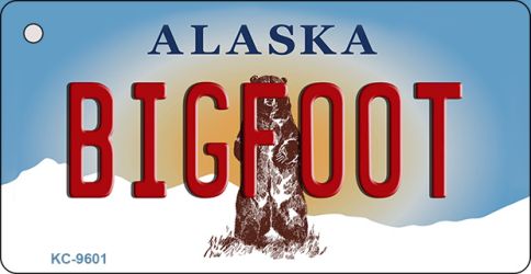 Bigfoot Alaska State Novelty Aluminum Key Chain KC-9601