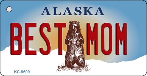 Best Mom Alaska State Novelty Aluminum Key Chain KC-9609