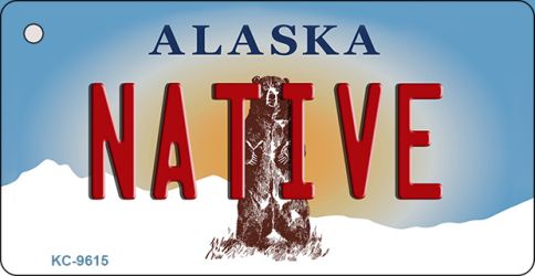 Native Alaska State Novelty Aluminum Key Chain KC-9615