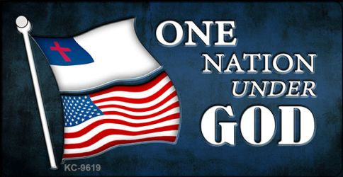 One Nation Under God Novelty Metal Key Chain KC-9619