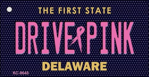 Drive Pink Delaware Novelty Aluminum Key Chain KC-9643