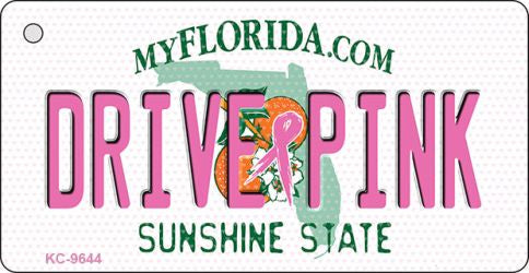 Drive Pink Florida Novelty Aluminum Key Chain KC-9644
