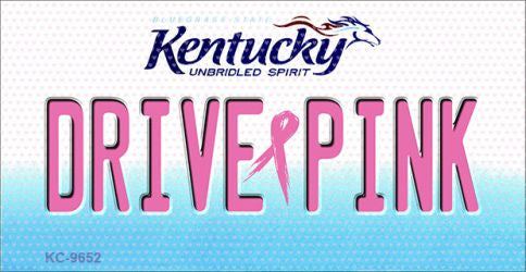 Drive Pink Kentucky Novelty Aluminum Key Chain KC-9652