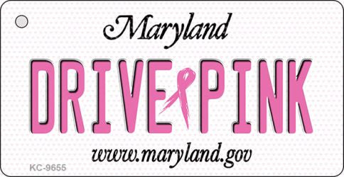 Drive Pink Maryland Novelty Aluminum Key Chain KC-9655