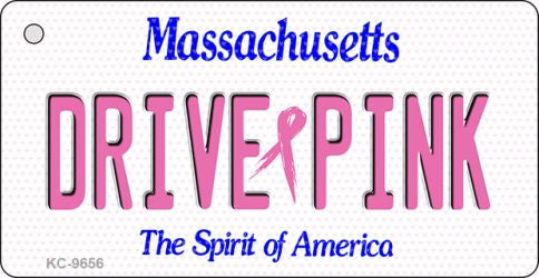 Drive Pink Massachusetts Novelty Aluminum Key Chain KC-9656