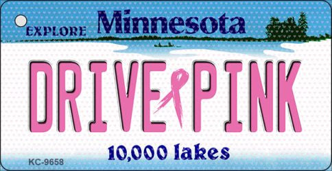 Drive Pink Minnesota Novelty Aluminum Key Chain KC-9658