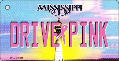 Drive Pink Mississippi Novelty Aluminum Key Chain KC-9659