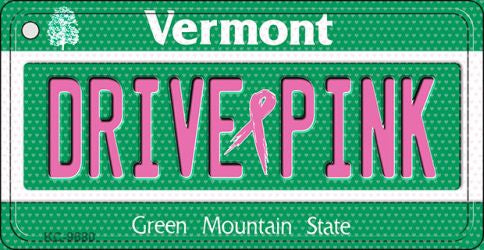 Drive Pink Vermont Novelty Aluminum Key Chain KC-9680