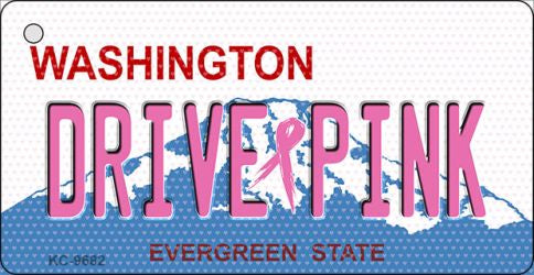 Drive Pink Washington Novelty Aluminum Key Chain KC-9682